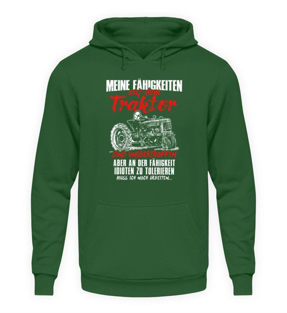 Fähigkeiten auf Traktor · Unisex Kapuzenpullover Hoodie-Unisex Hoodie-Bottle Green-L-Agrarstarz