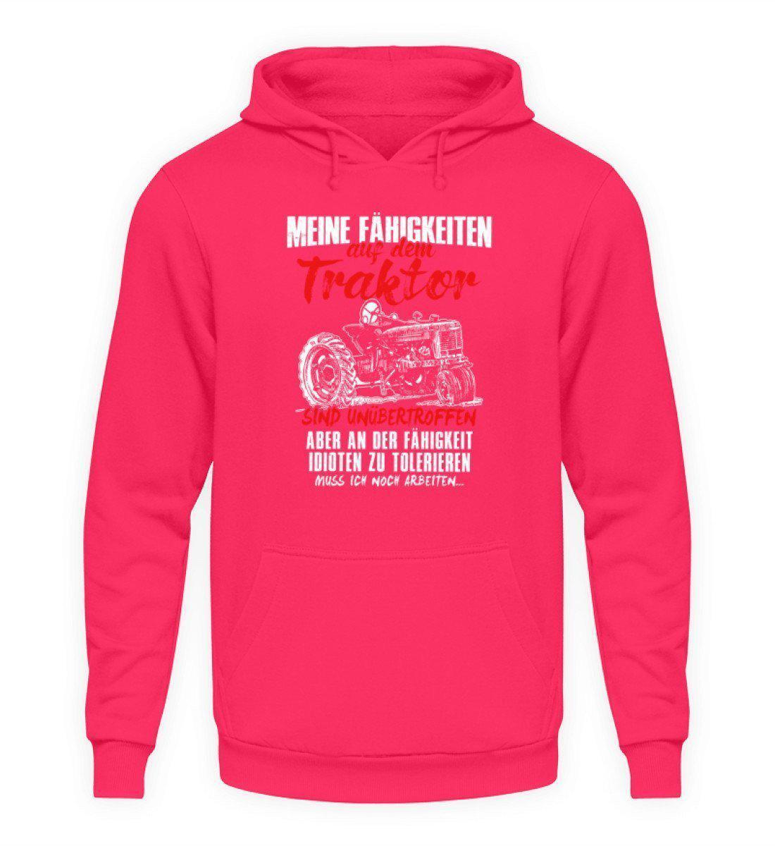 Fähigkeiten auf Traktor · Unisex Kapuzenpullover Hoodie-Unisex Hoodie-Hot Pink-L-Agrarstarz