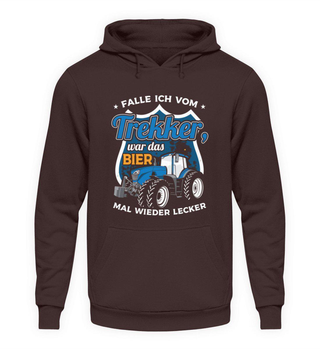 Falle ich vom Trekker Bier · Unisex Kapuzenpullover Hoodie-Unisex Hoodie-Hot Chocolate-S-Agrarstarz