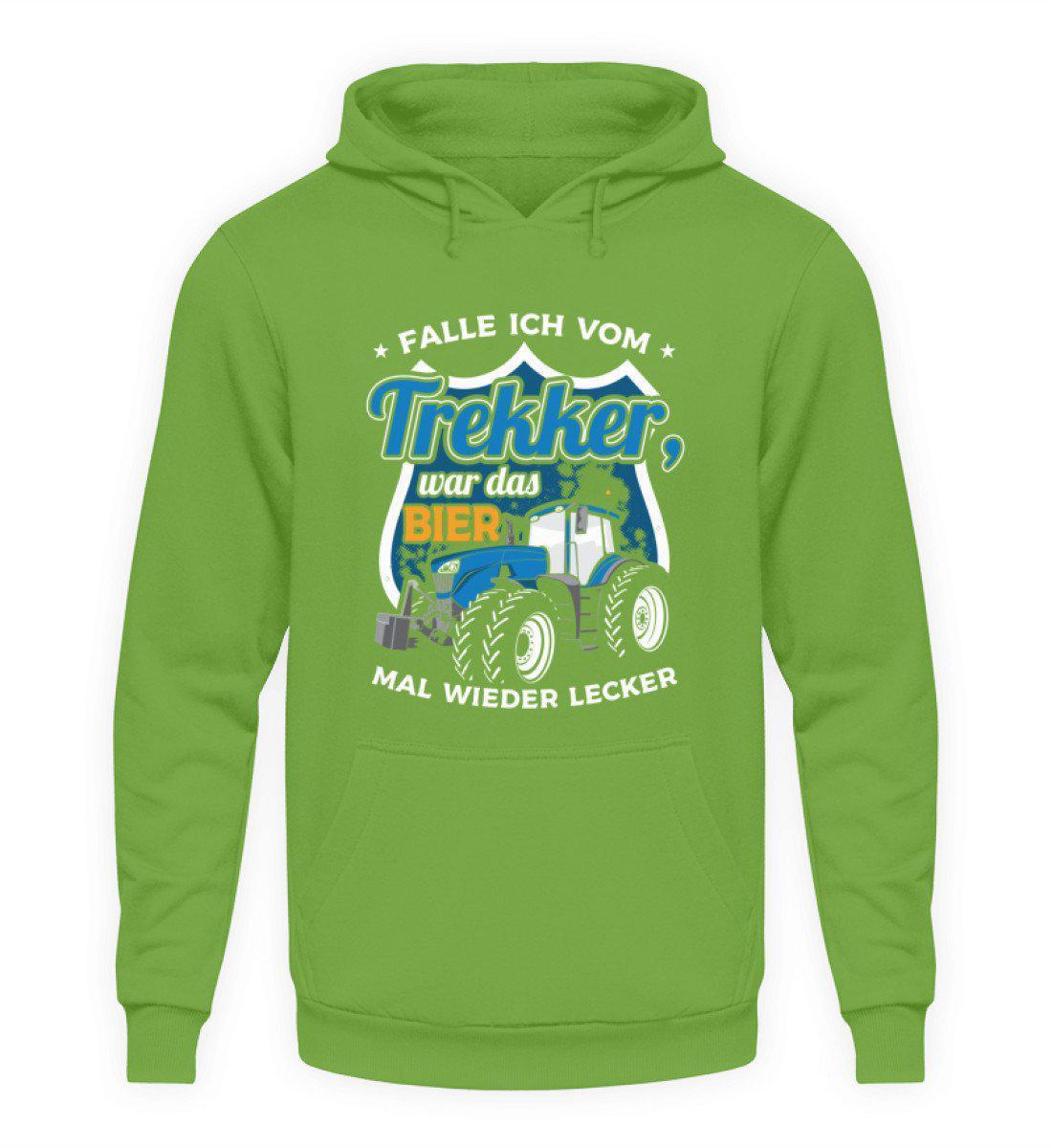 Falle ich vom Trekker Bier · Unisex Kapuzenpullover Hoodie-Unisex Hoodie-LimeGreen-S-Agrarstarz