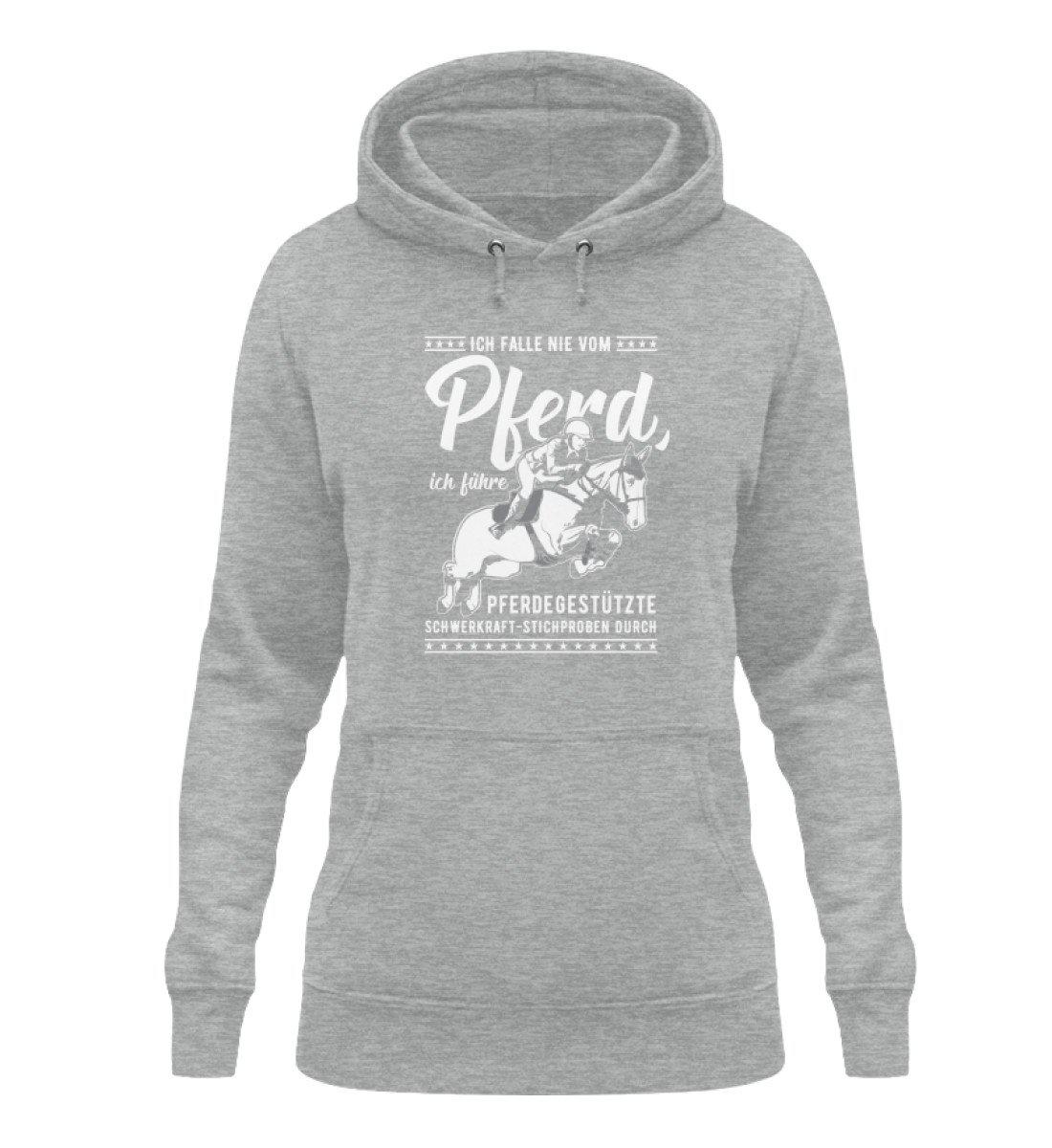 Falle nicht vom Pferd · Damen Hoodie-Damen Hoodie-Heather Sport Grey-XS-Agrarstarz