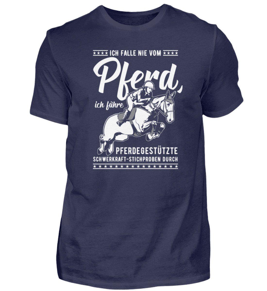 Falle nicht vom Pferd · Herren T-Shirt-Herren Basic T-Shirt-Navy-S-Agrarstarz