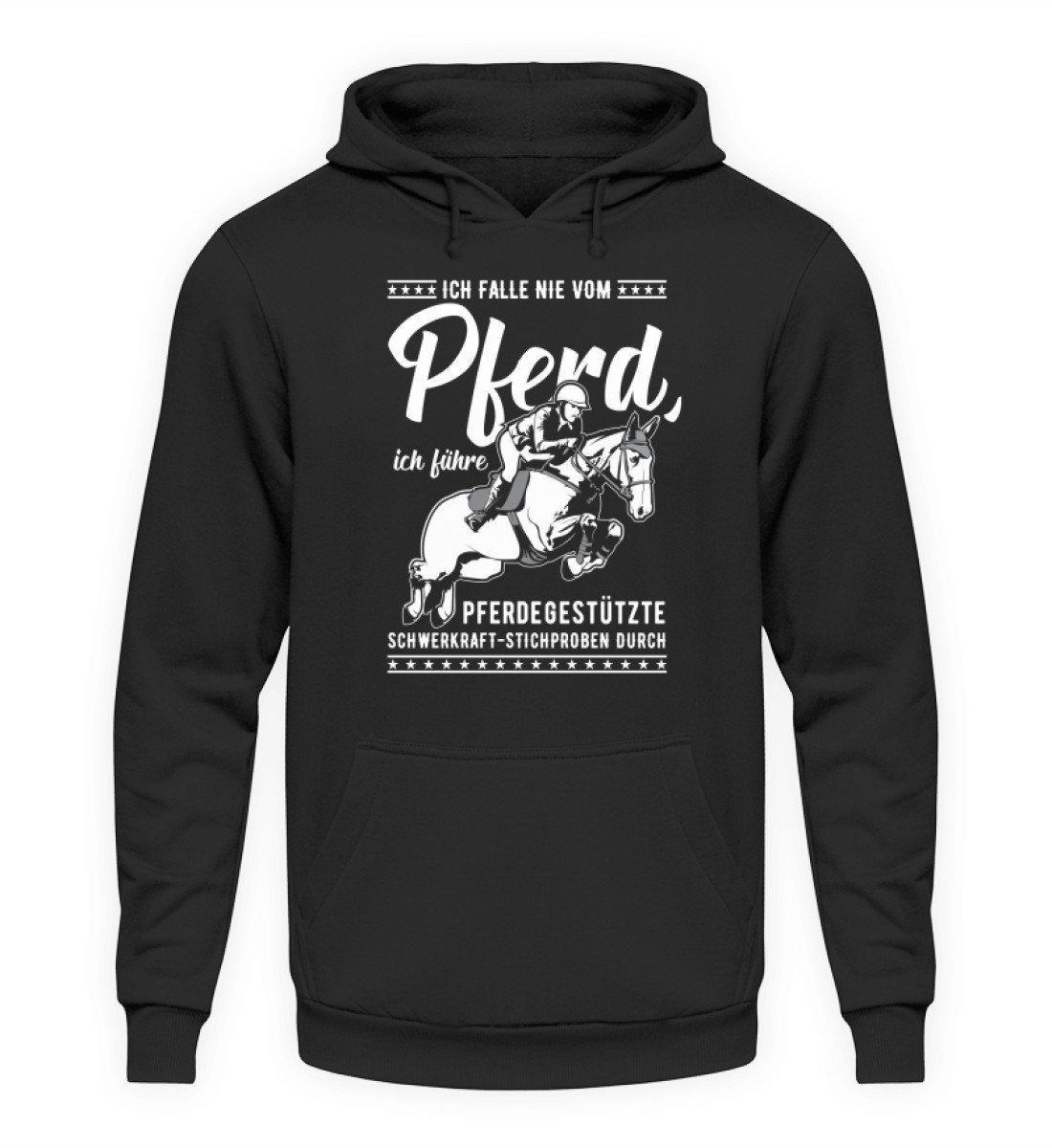 Falle nicht vom Pferd · Unisex Kapuzenpullover Hoodie-Unisex Hoodie-Jet Black-S-Agrarstarz