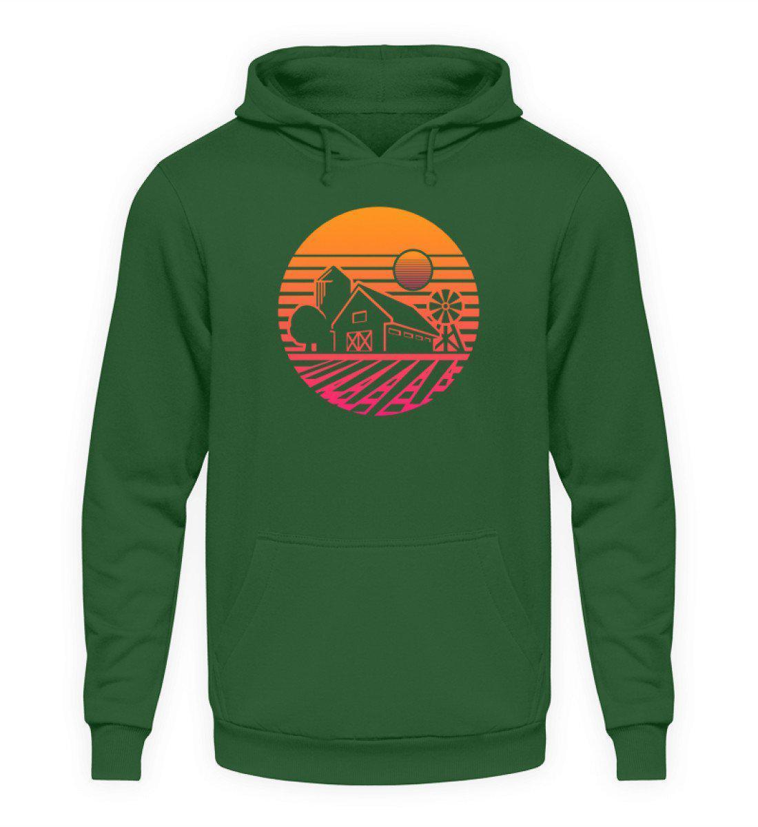 Farm Hof Retro · Unisex Kapuzenpullover Hoodie-Unisex Hoodie-Bottle Green-S-Agrarstarz