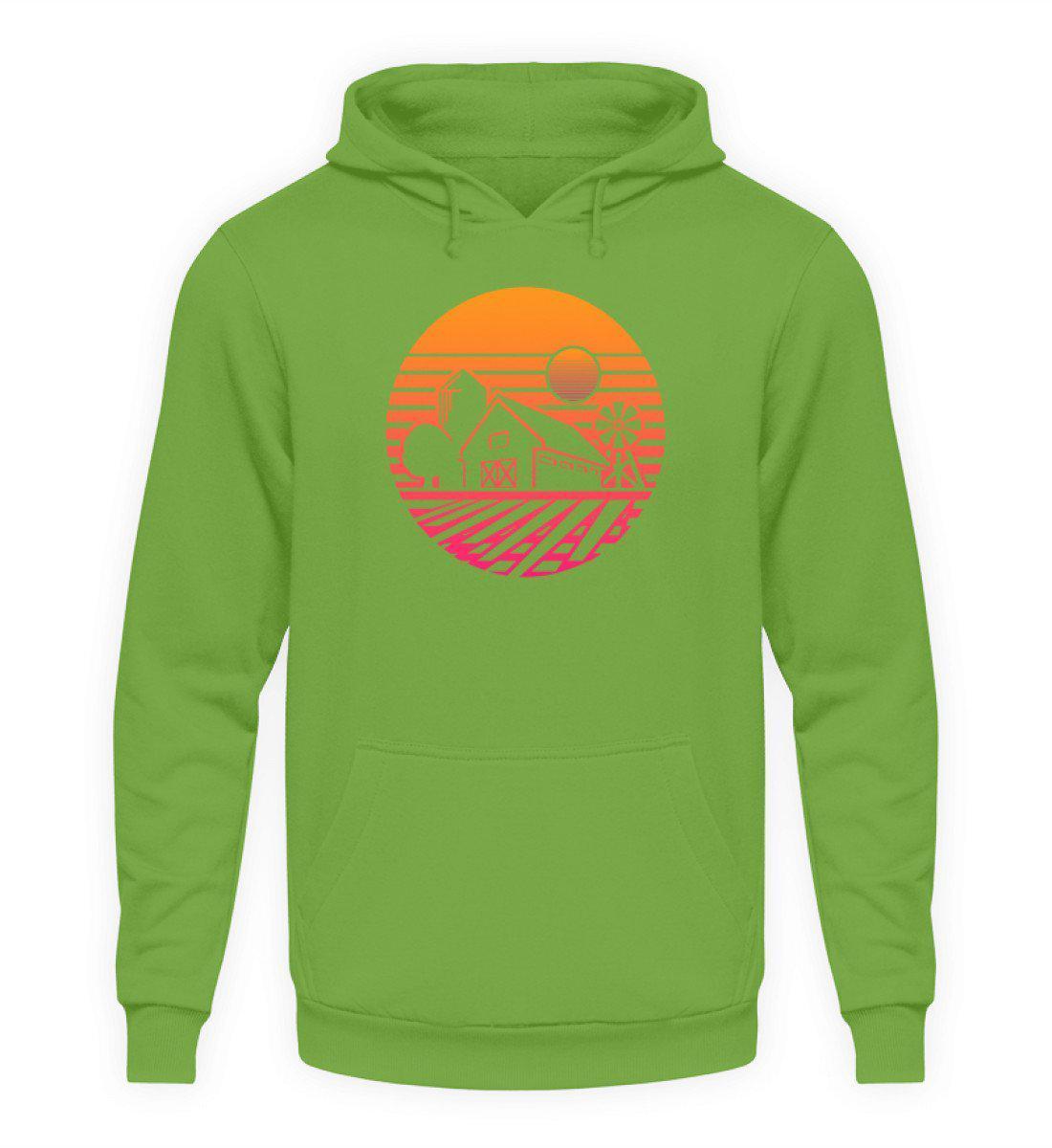 Farm Hof Retro · Unisex Kapuzenpullover Hoodie-Unisex Hoodie-LimeGreen-S-Agrarstarz