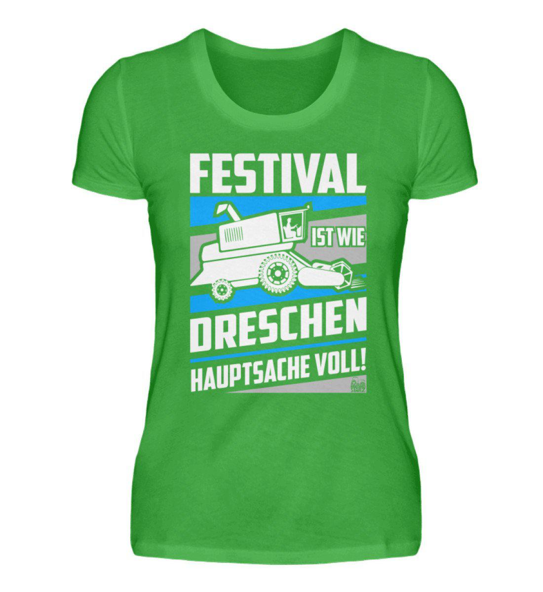 Festival Dreschen · Damen T-Shirt-Damen Basic T-Shirt-Green Apple-S-Agrarstarz