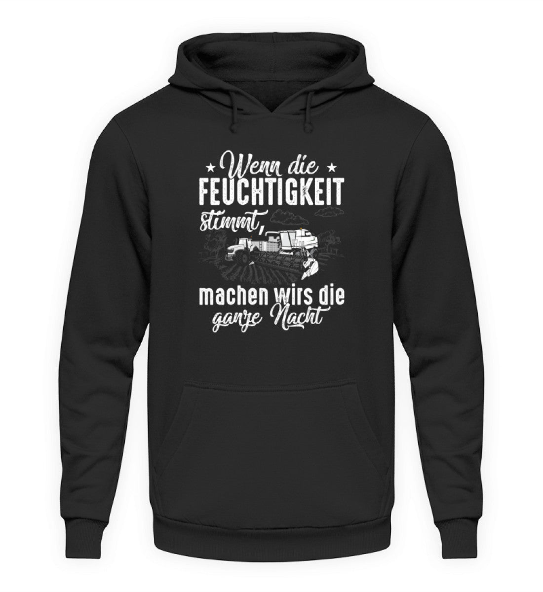 Feuchtigkeit ganze Nacht · Unisex Kapuzenpullover Hoodie-Unisex Hoodie-Deep Black-XS-Agrarstarz