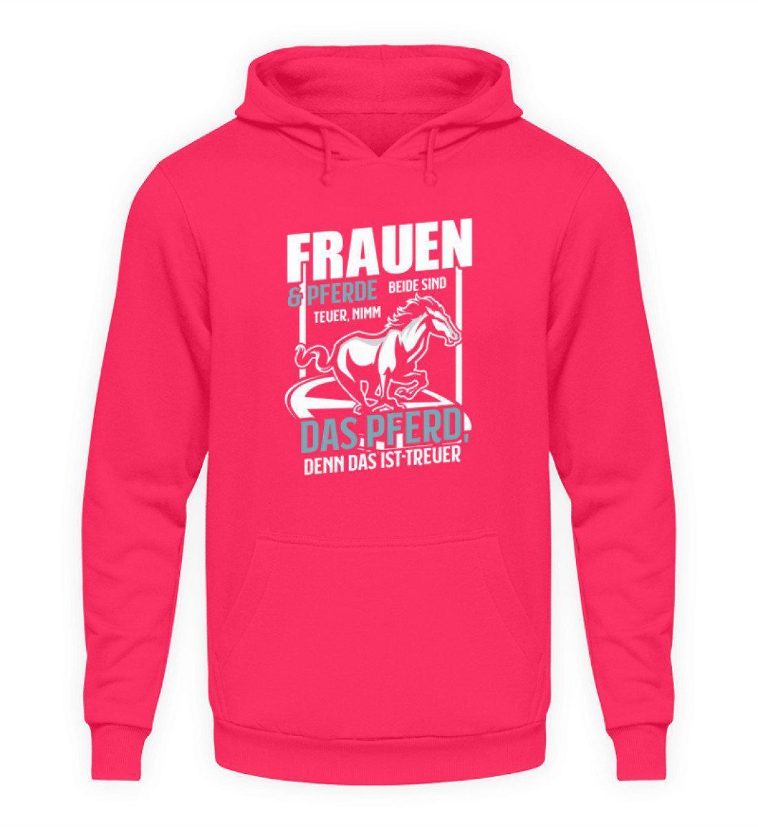 Frauen und Pferde teuer · Unisex Kapuzenpullover Hoodie-Unisex Hoodie-Hot Pink-S-Agrarstarz