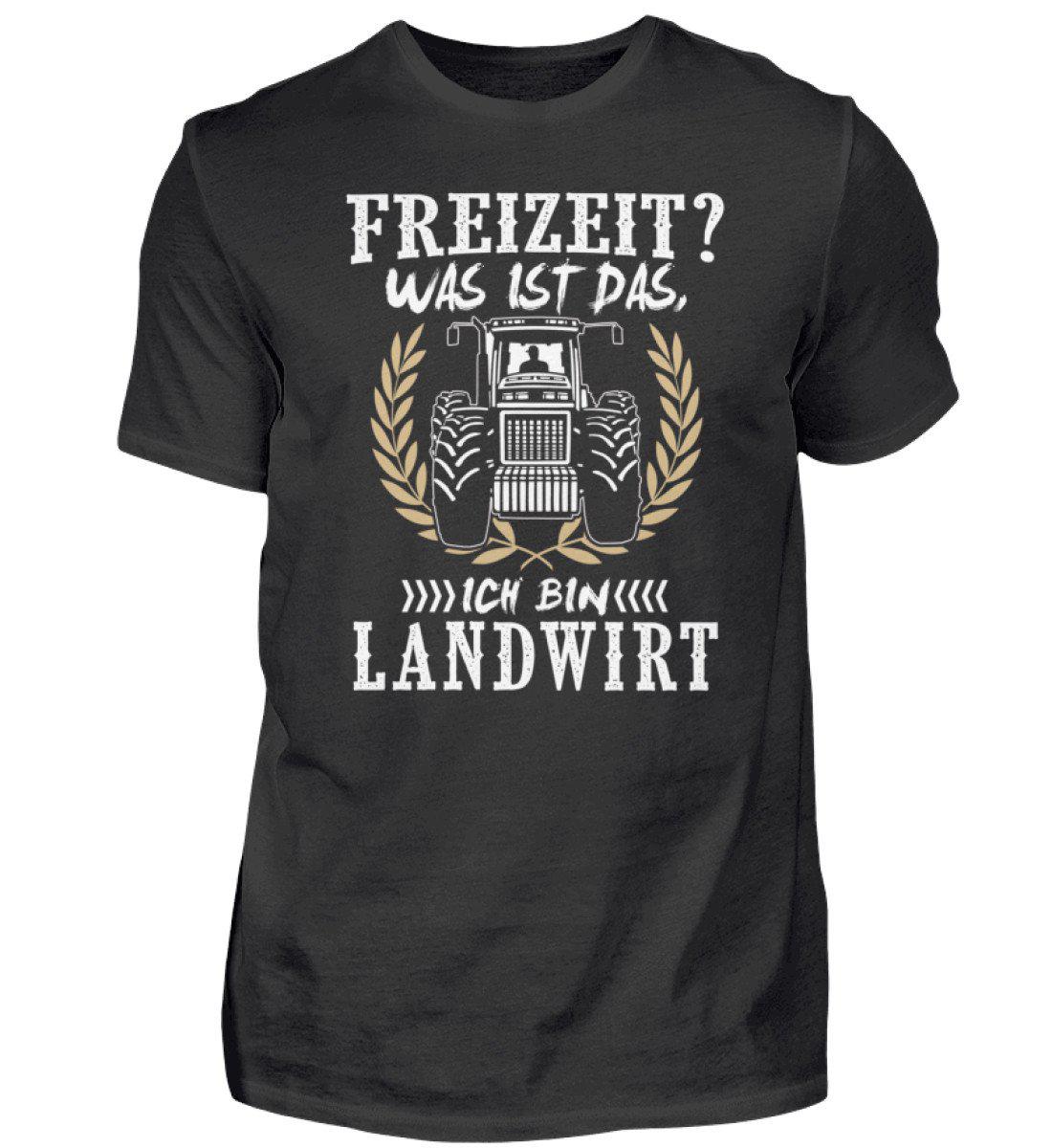 Freizeit? Ich bin Landwirt · Herren T-Shirt-Herren Basic T-Shirt-Black-S-Agrarstarz