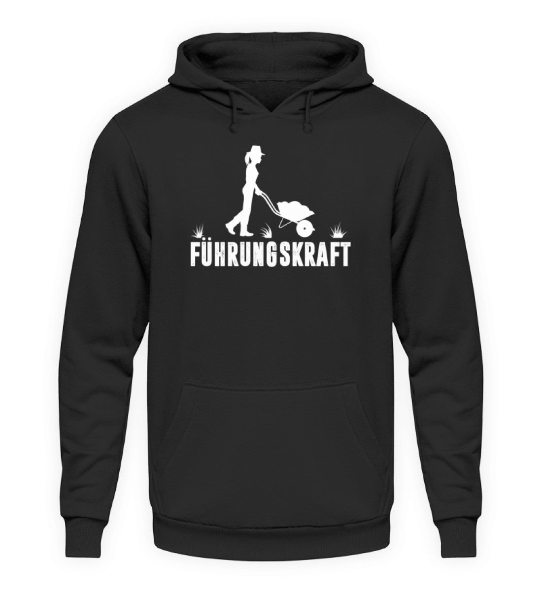 Führungskraft Schubkarre Frau · Unisex Kapuzenpullover Hoodie-Unisex Hoodie-Deep Black-S-Agrarstarz