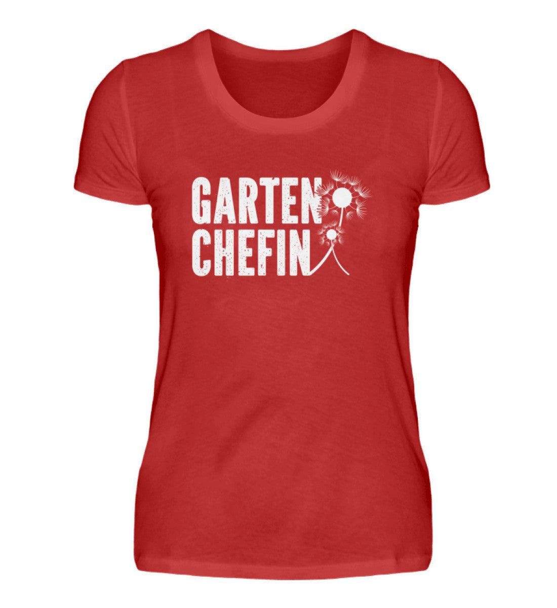 Garten Chefin · Damen T-Shirt-Damen Basic T-Shirt-Red-S-Agrarstarz