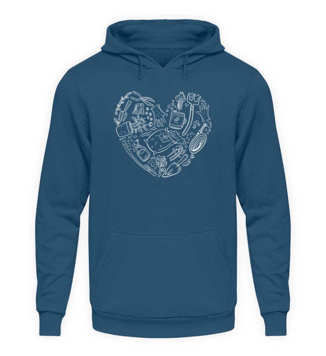 Garten Herz · Unisex Kapuzenpullover Hoodie-Unisex Hoodie-Airforce Blue-S-Agrarstarz