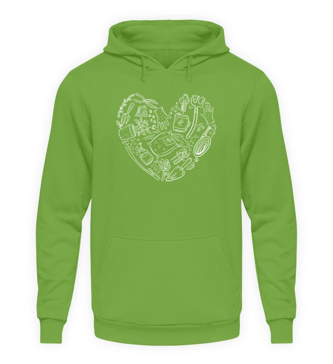 Garten Herz · Unisex Kapuzenpullover Hoodie-Unisex Hoodie-LimeGreen-S-Agrarstarz