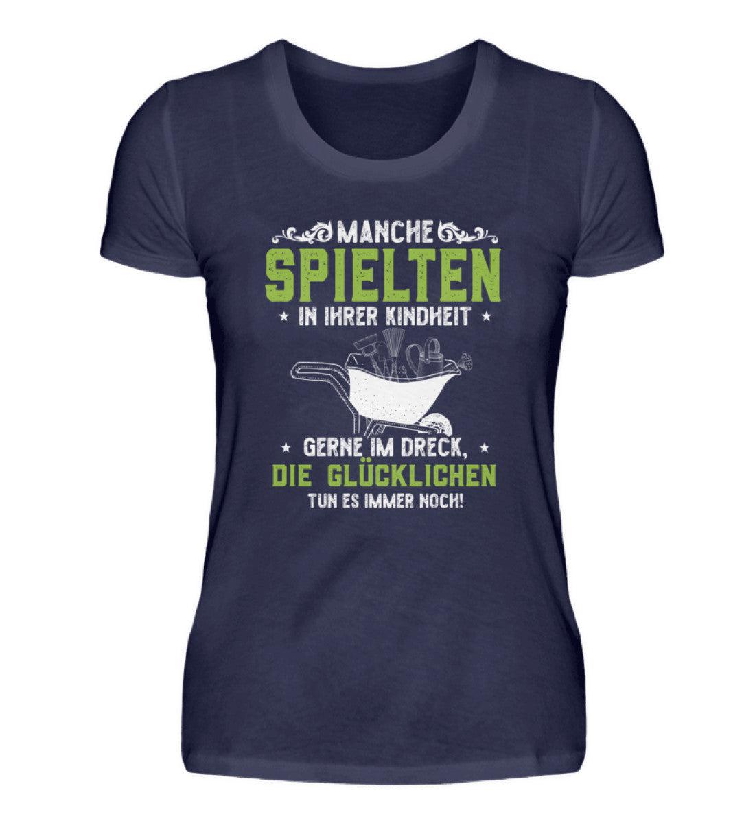 Garten im Dreck spielen · Damen T-Shirt-Damen Basic T-Shirt-Navy-S-Agrarstarz