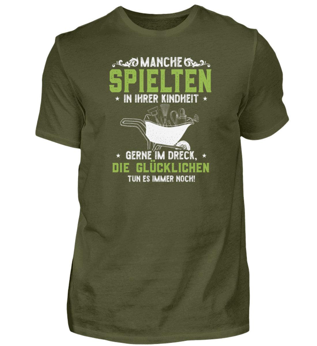 Garten im Dreck spielen · Herren T-Shirt-Herren Basic T-Shirt-Urban Khaki-S-Agrarstarz