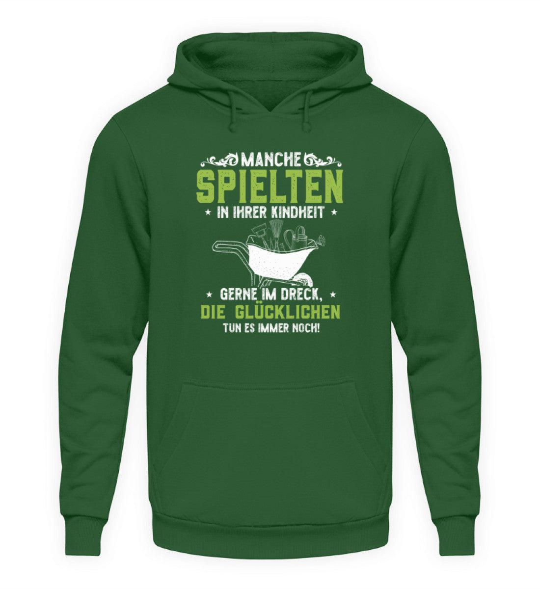 Garten im Dreck spielen · Unisex Kapuzenpullover Hoodie-Unisex Hoodie-Bottle Green-S-Agrarstarz