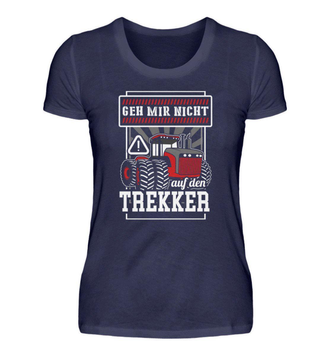 Geh mir nicht auf den Trekker · Damen T-Shirt-Damen Basic T-Shirt-Navy-S-Agrarstarz