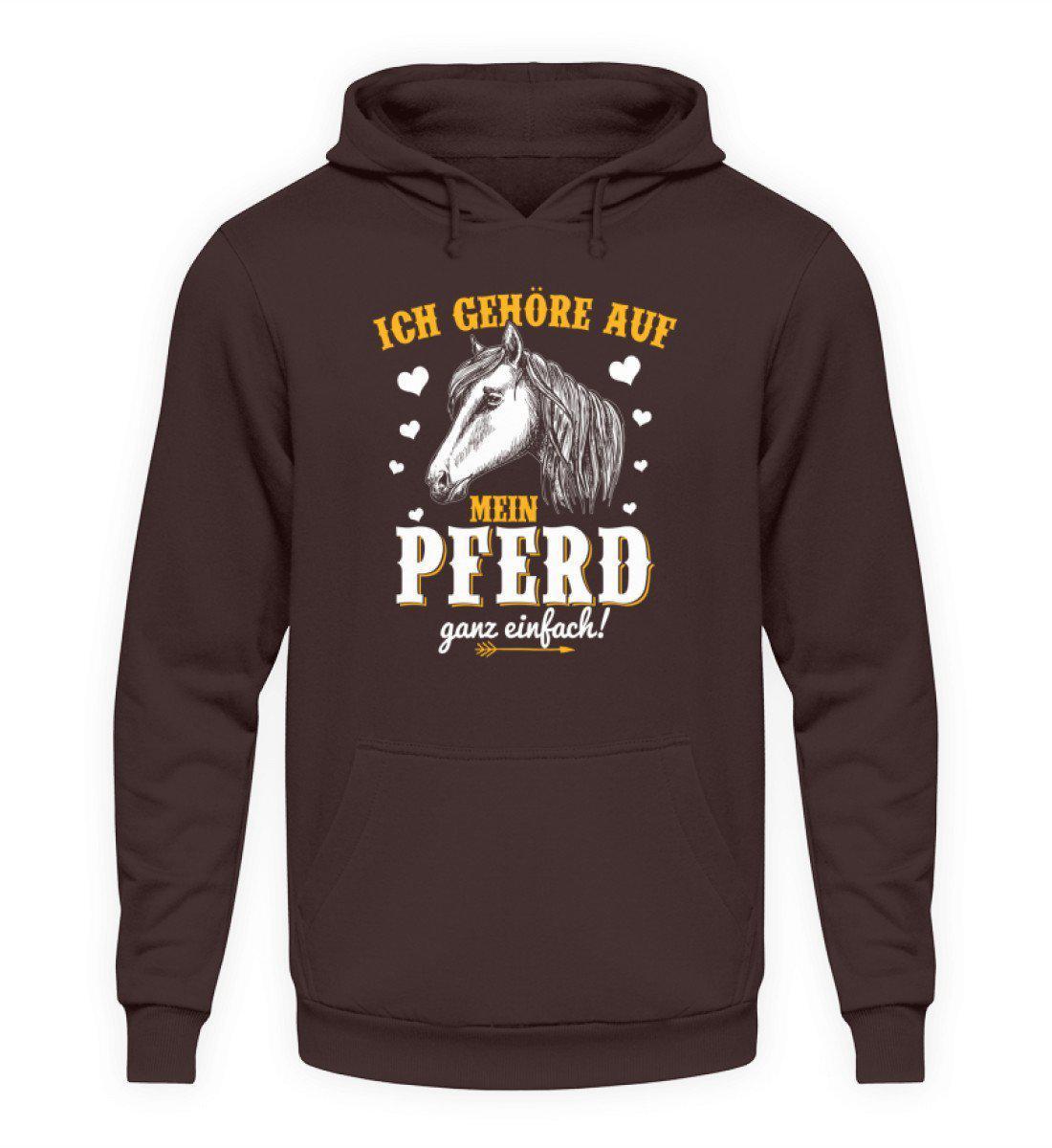 Gehöre aufs Pferd · Unisex Kapuzenpullover Hoodie-Unisex Hoodie-Hot Chocolate-S-Agrarstarz