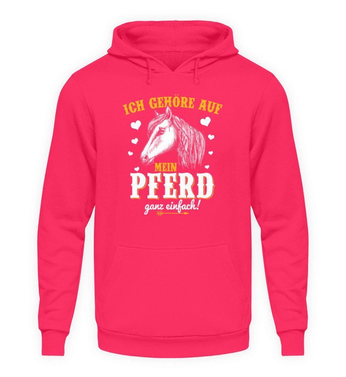Gehöre aufs Pferd · Unisex Kapuzenpullover Hoodie-Unisex Hoodie-Hot Pink-S-Agrarstarz