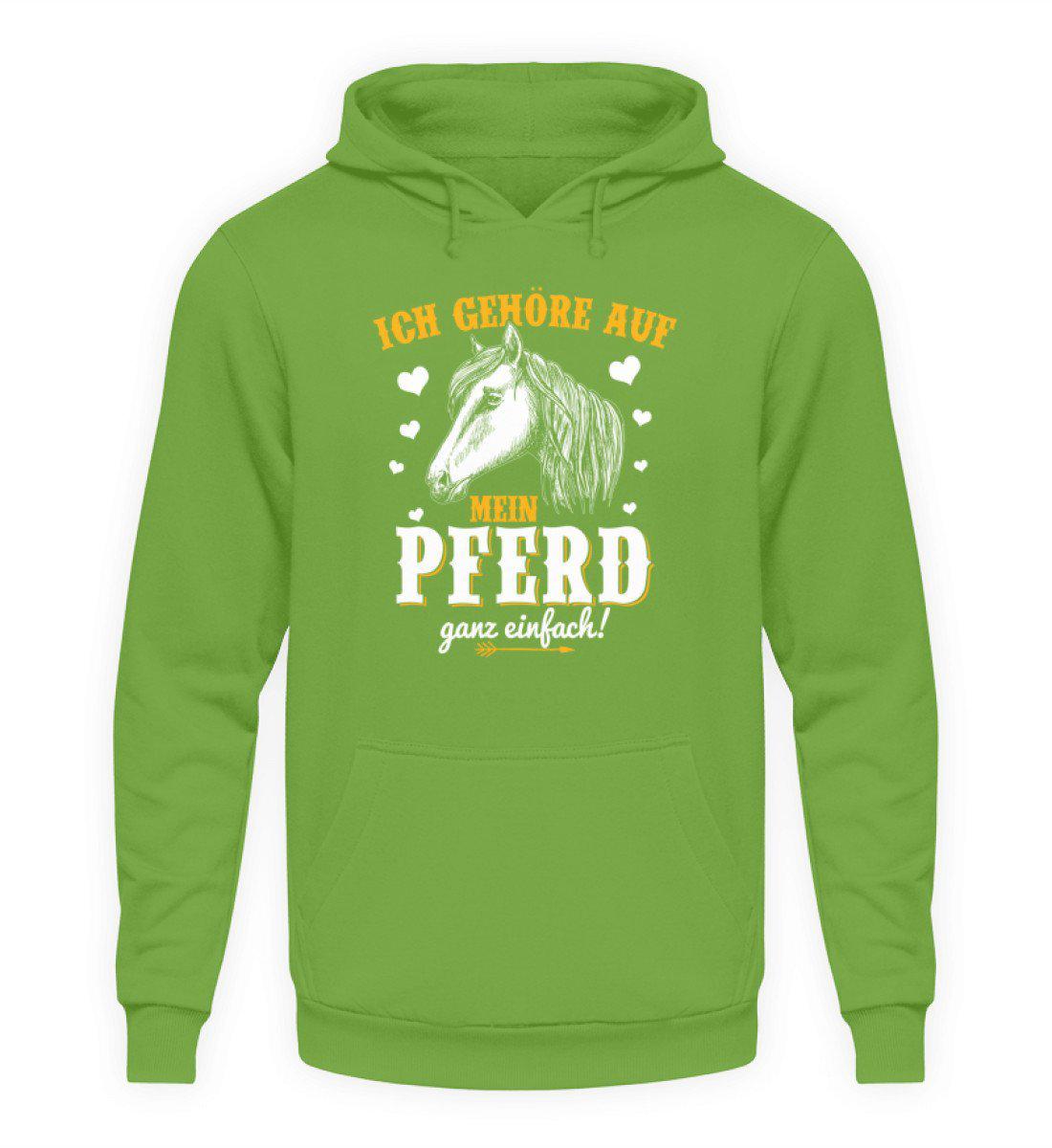 Gehöre aufs Pferd · Unisex Kapuzenpullover Hoodie-Unisex Hoodie-LimeGreen-S-Agrarstarz