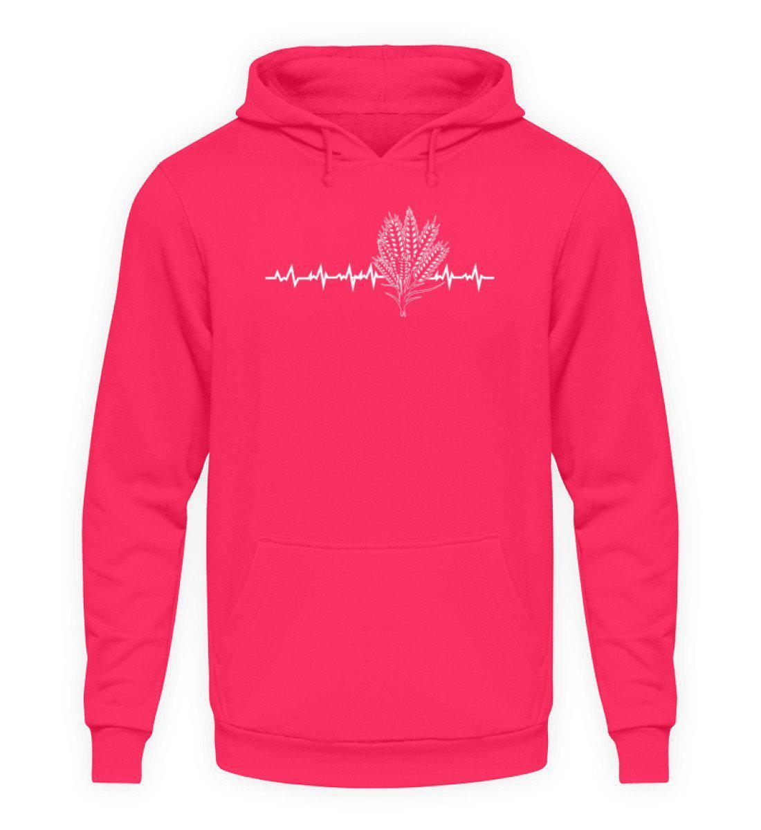 Getreide Herzschlag · Unisex Kapuzenpullover Hoodie-Unisex Hoodie-Hot Pink-L-Agrarstarz