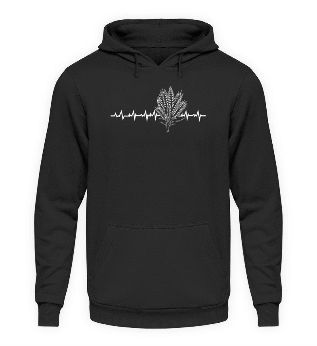 Getreide Herzschlag · Unisex Kapuzenpullover Hoodie-Unisex Hoodie-Jet Black-L-Agrarstarz