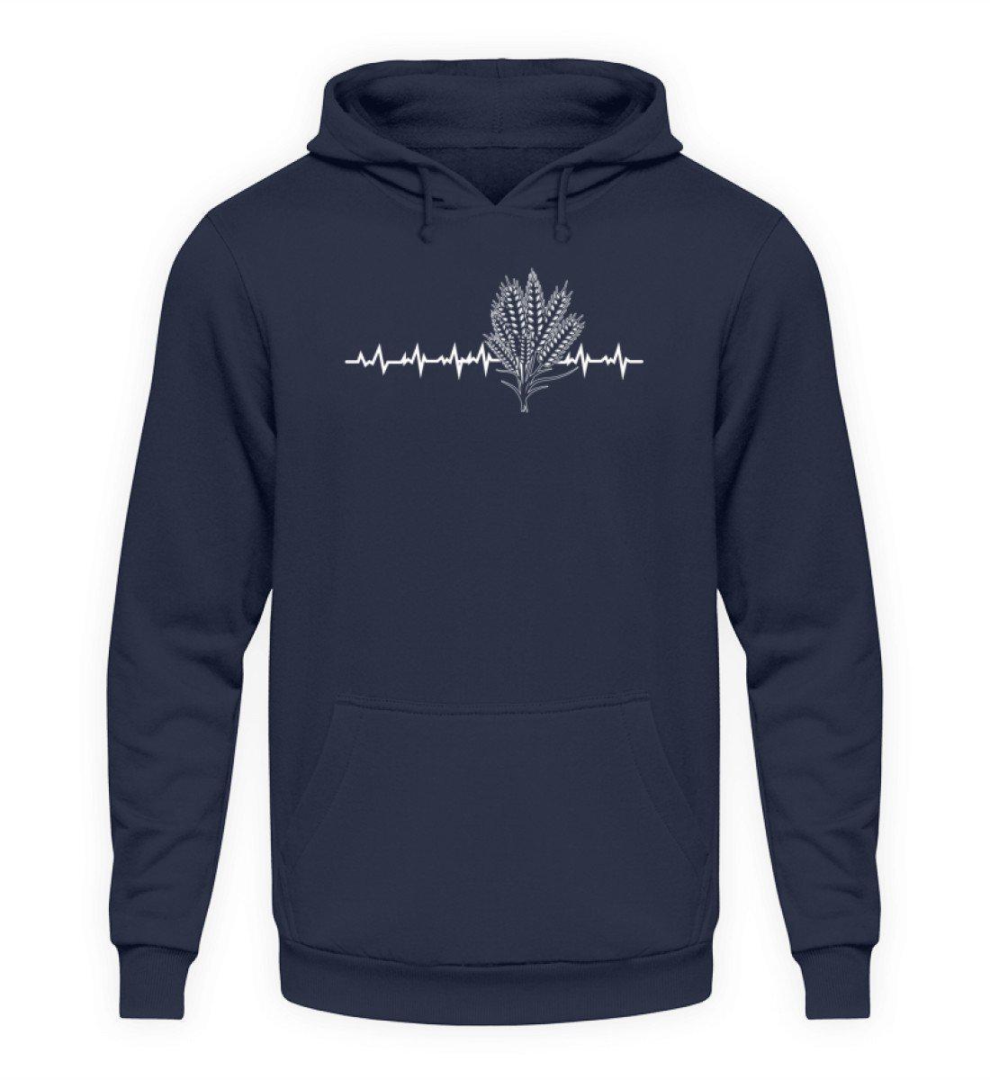 Getreide Herzschlag · Unisex Kapuzenpullover Hoodie-Unisex Hoodie-Oxford Navy-L-Agrarstarz