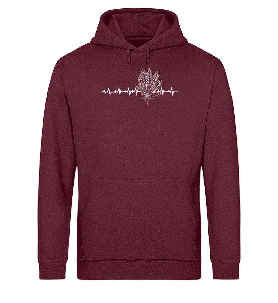 Getreide Herzschlag · Unisex Organic Hoodie-Drummer Hoodie ST/ST-Burgundy-XS-Agrarstarz