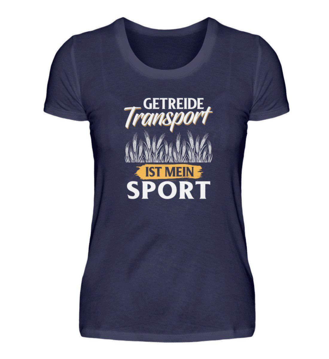 Getreide Transport · Damen T-Shirt-Damen Basic T-Shirt-Navy-S-Agrarstarz