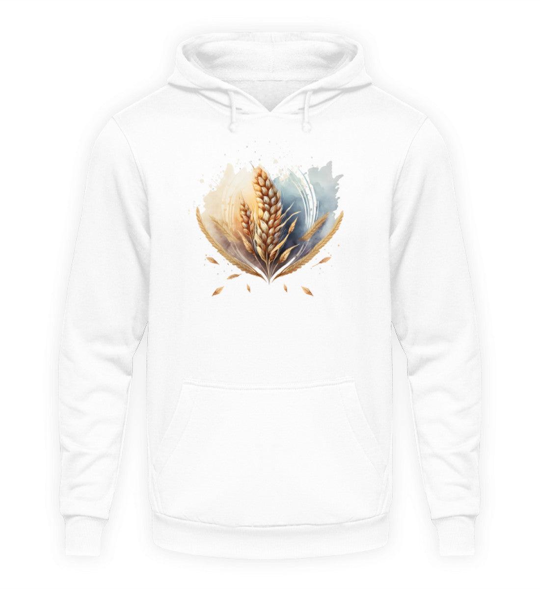 Getreide Wasserfarben · Unisex Kapuzenpullover Hoodie-Unisex Hoodie-Arctic White-XS-Agrarstarz