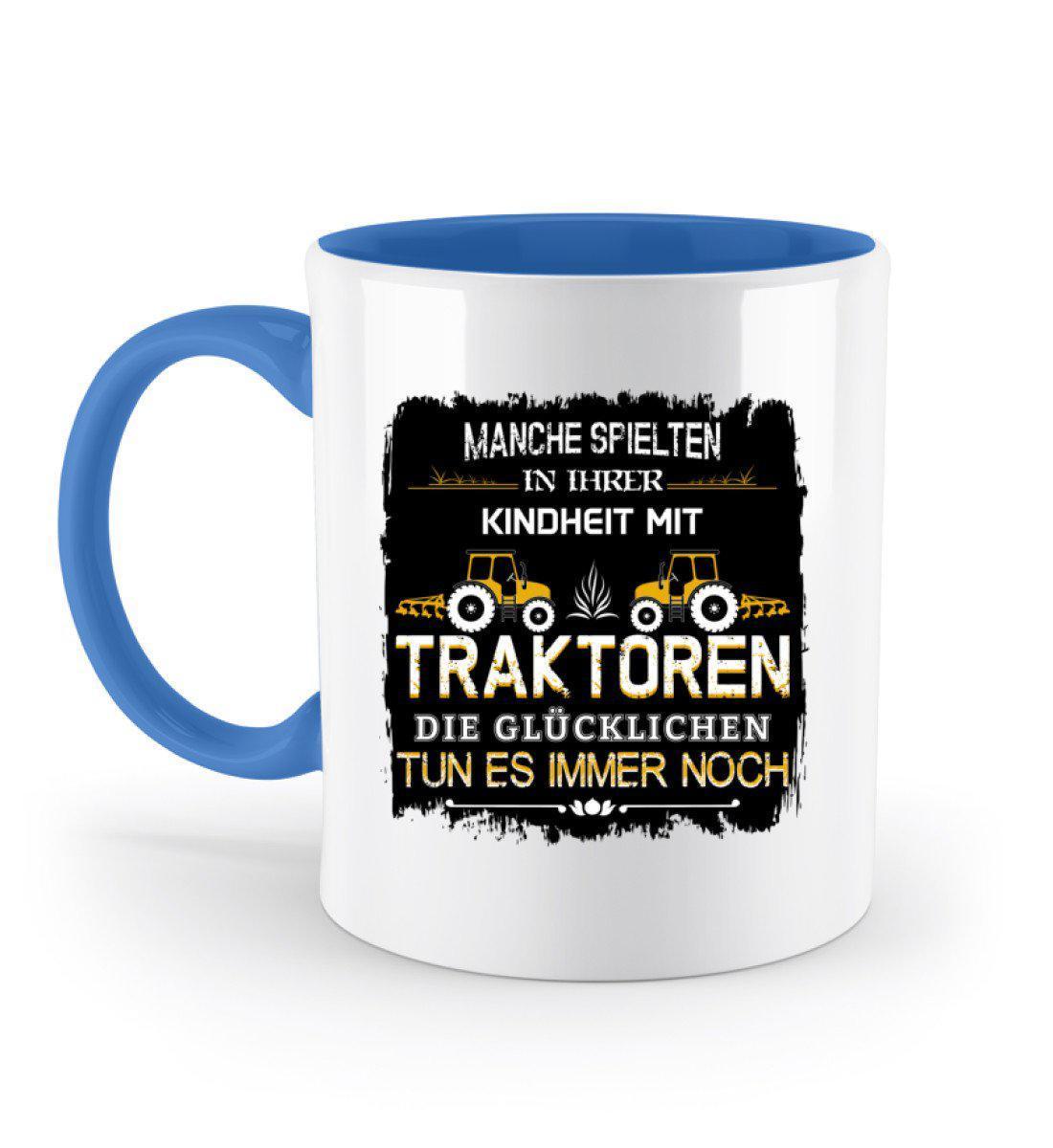 Glücklichen Traktor spielen 2 · Keramik Tasse zweifarbig-Keramik Tasse Zweifarbig-Blue-330ml-Agrarstarz