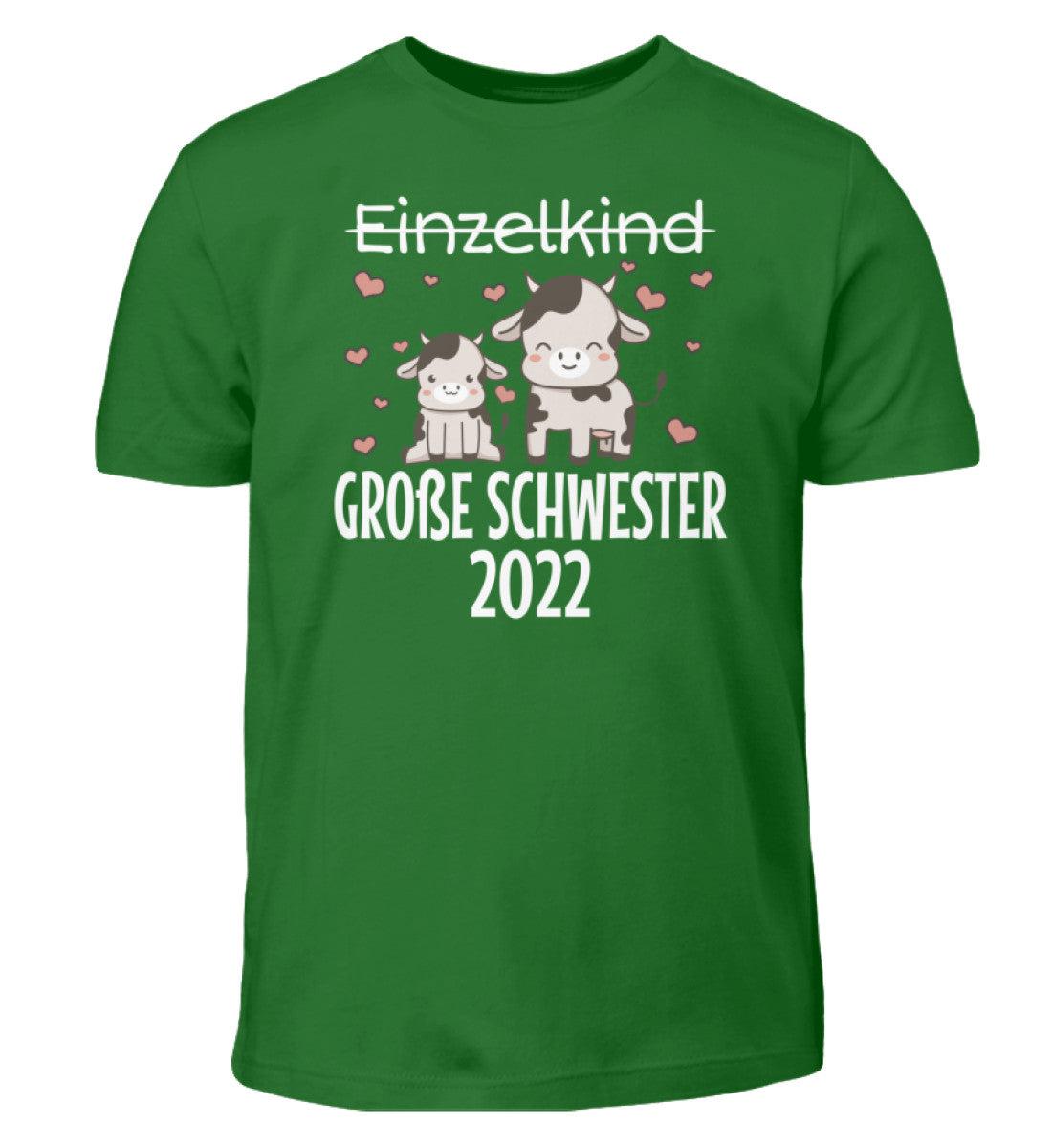 Große Schwester 2022 Kühe · Kinder T-Shirt-Kinder T-Shirt-Kelly Green-12/14 (152/164)-Agrarstarz