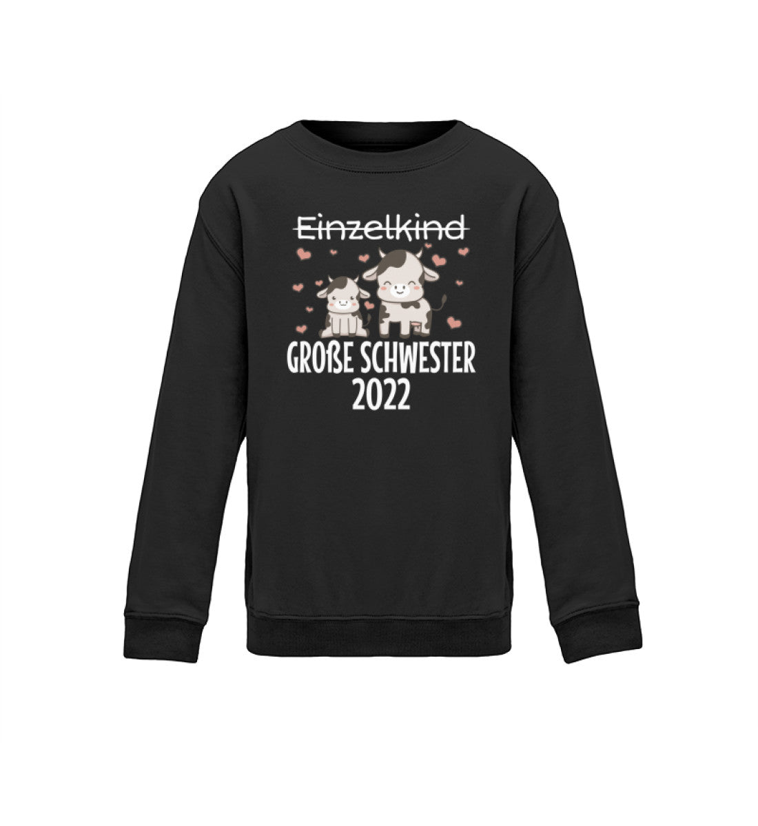 Große Schwester 2022 Traktor · Kinder Sweatshirt-Kinder Sweatshirt-Jet Black-12/14 (152/164)-Agrarstarz