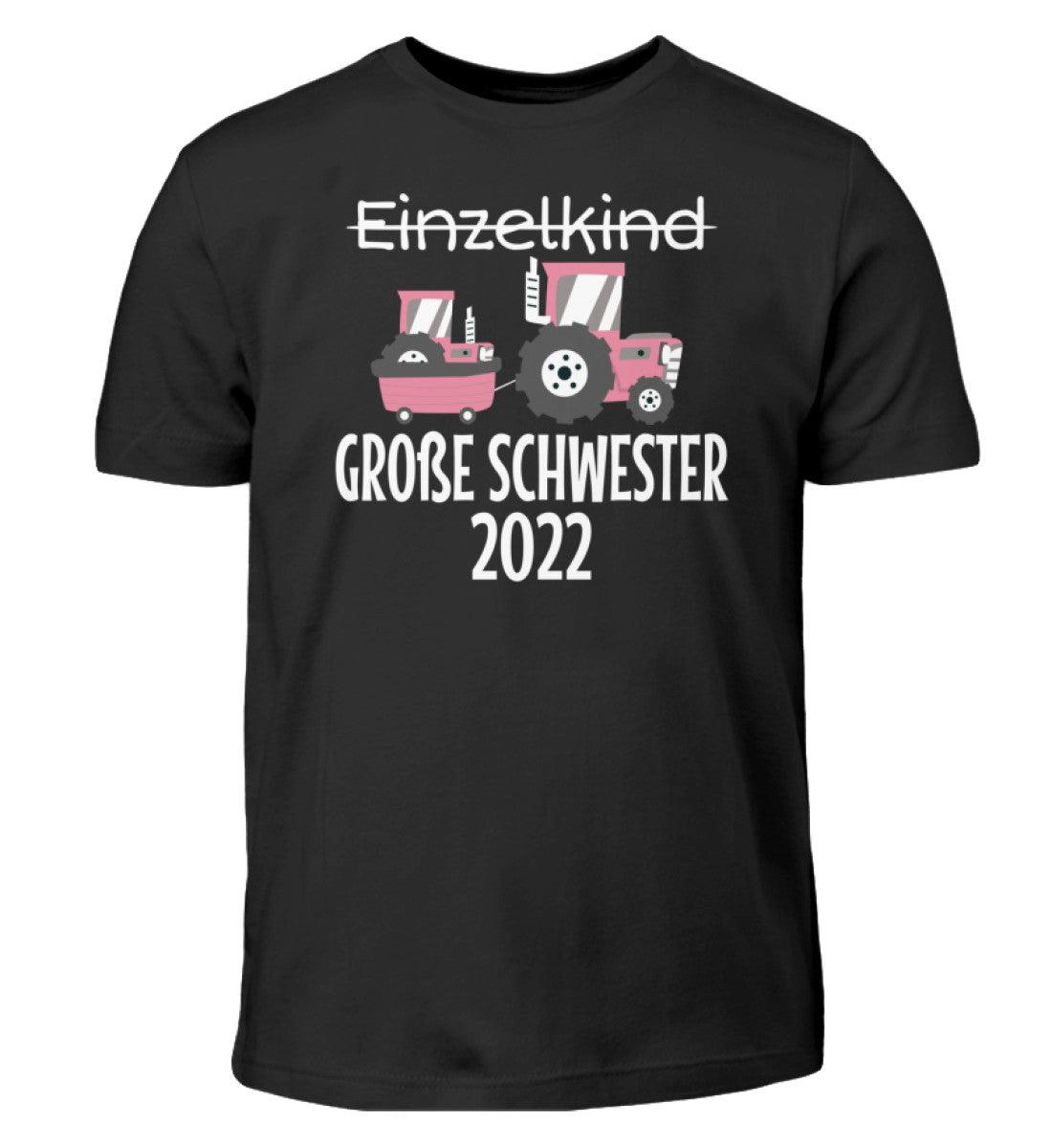 Große Schwester 2022 Traktor · Kinder T-Shirt-Kinder T-Shirt-Black-12/14 (152/164)-Agrarstarz