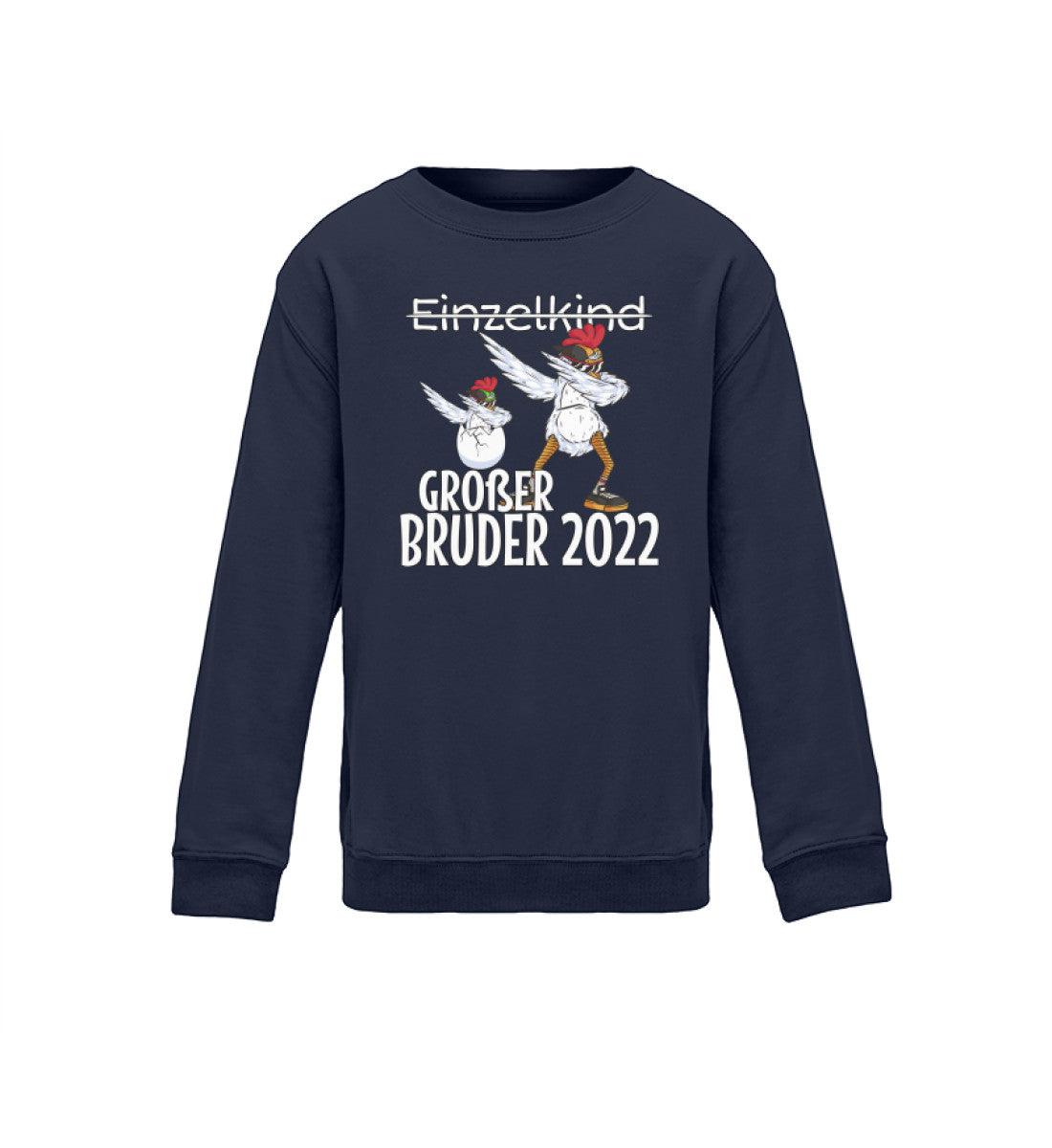 Großer Bruder 2022 Hühner · Kinder Sweatshirt-Kinder Sweatshirt-Oxford Navy-12/14 (152/164)-Agrarstarz