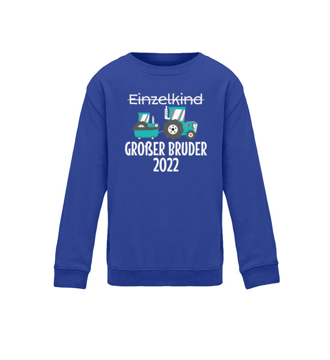 Großer Bruder 2022 Traktor · Kinder Sweatshirt-Kinder Sweatshirt-Royal Blue-12/14 (152/164)-Agrarstarz