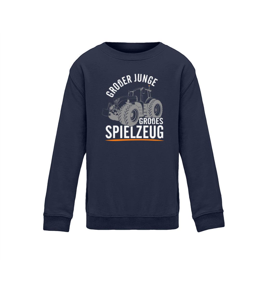 Großer Junge großes Spielzeug · Kinder Sweatshirt-Kinder Sweatshirt-Oxford Navy-12/14 (152/164)-Agrarstarz