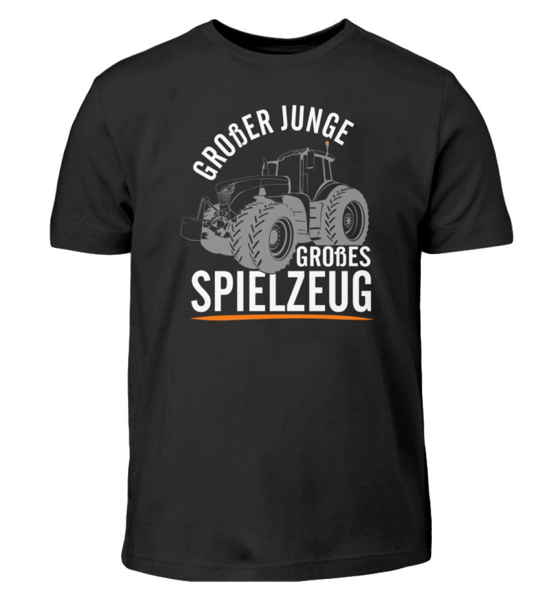 Großer Junge großes Spielzeug · Kinder T-Shirt-Kinder T-Shirt-Black-12/14 (152/164)-Agrarstarz