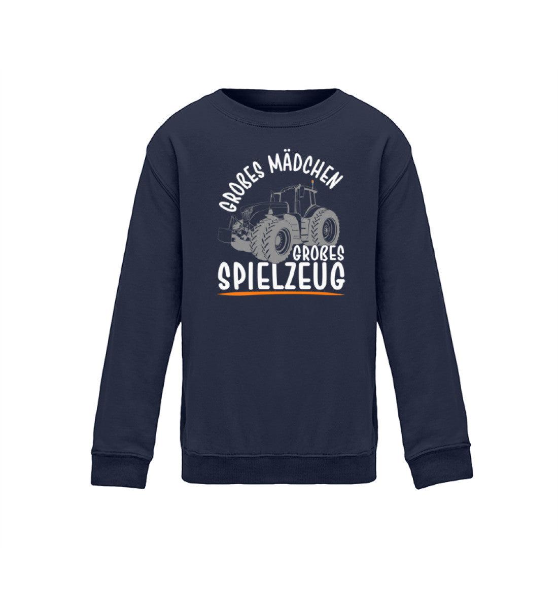 Großes Mädchen großes Spielzeug · Kinder Sweatshirt-Kinder Sweatshirt-Oxford Navy-12/14 (152/164)-Agrarstarz