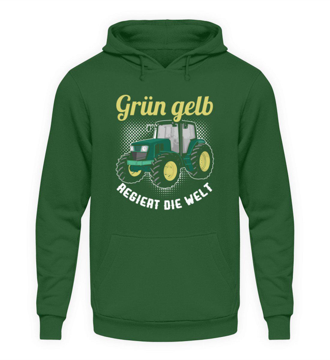 Grün gelb regiert die Welt · Unisex Kapuzenpullover Hoodie-Unisex Hoodie-Bottle Green-S-Agrarstarz