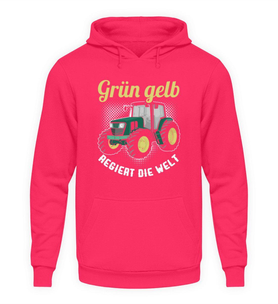 Grün gelb regiert die Welt · Unisex Kapuzenpullover Hoodie-Unisex Hoodie-Hot Pink-S-Agrarstarz