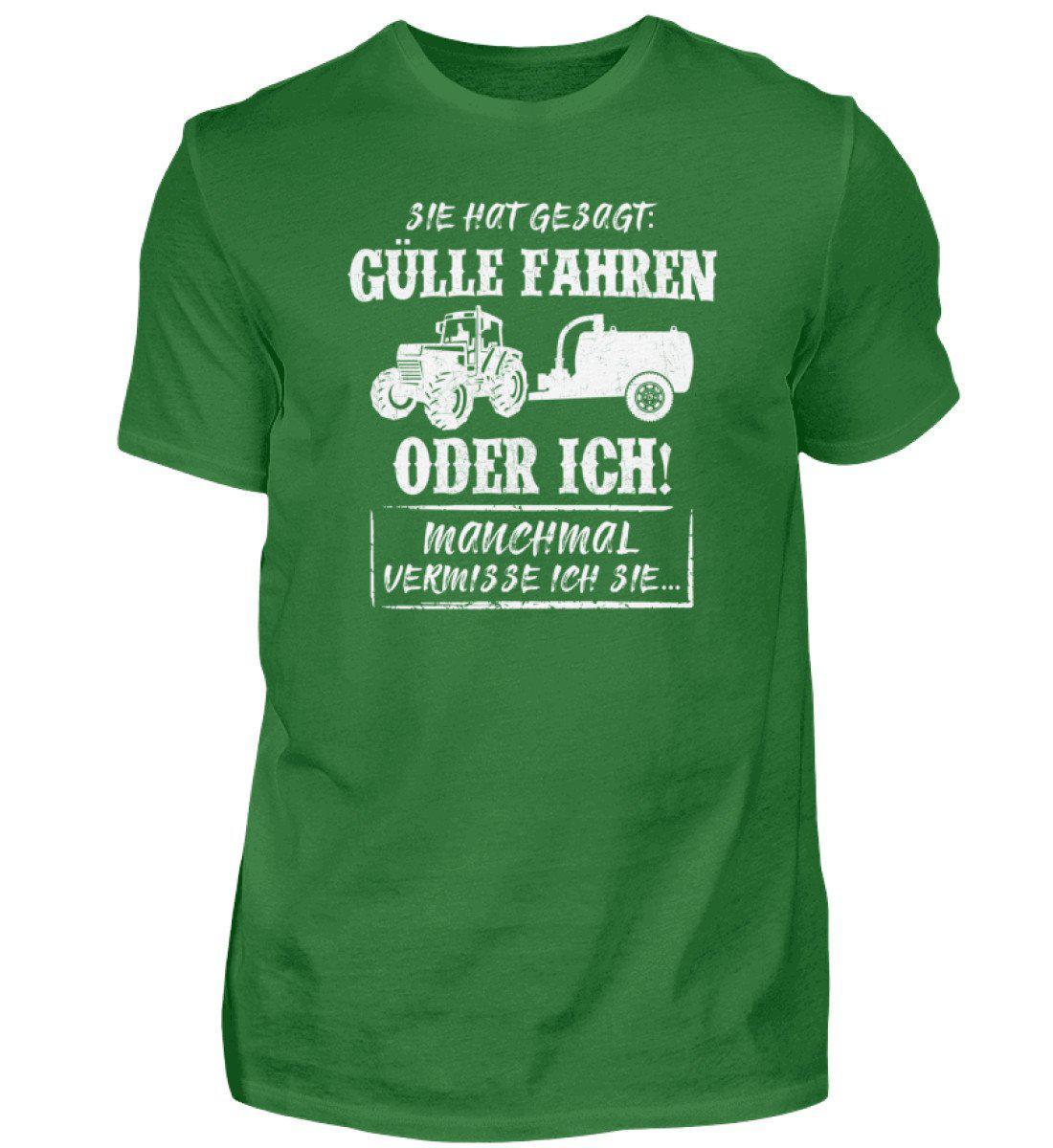 Gülle fahren oder ich · Herren T-Shirt-Herren Basic T-Shirt-Kelly Green-S-Agrarstarz