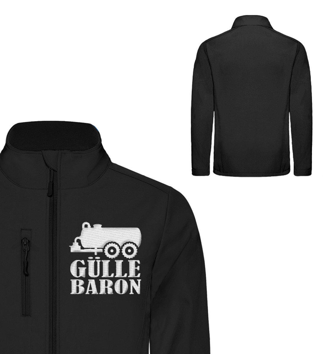 Güllebaron - Softshell Jacke-Unisex Softshell Jacke mit Stick-Black-S-Agrarstarz