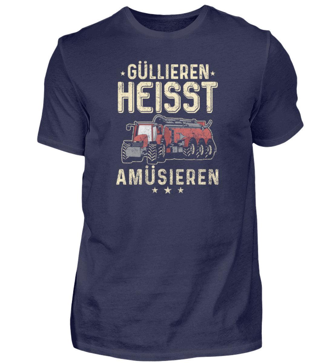 Güllieren heisst amüsieren · Herren T-Shirt-Herren Basic T-Shirt-Navy-S-Agrarstarz