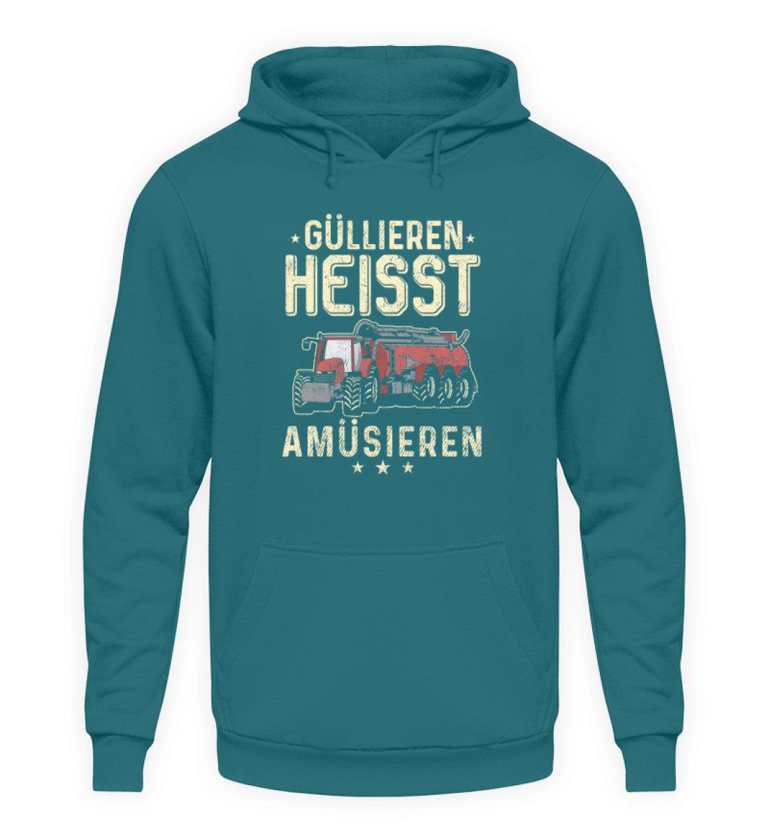 Güllieren heisst amüsieren · Unisex Kapuzenpullover Hoodie-Unisex Hoodie-Airforce Blue-S-Agrarstarz