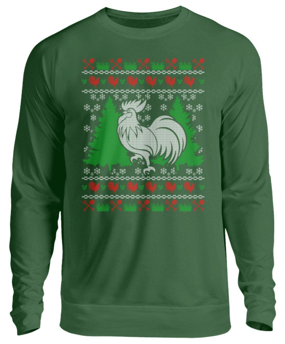 Hahn Ugly Christmas · Unisex Sweatshirt Pullover-Unisex Sweatshirt-Bottle Green-S-Agrarstarz