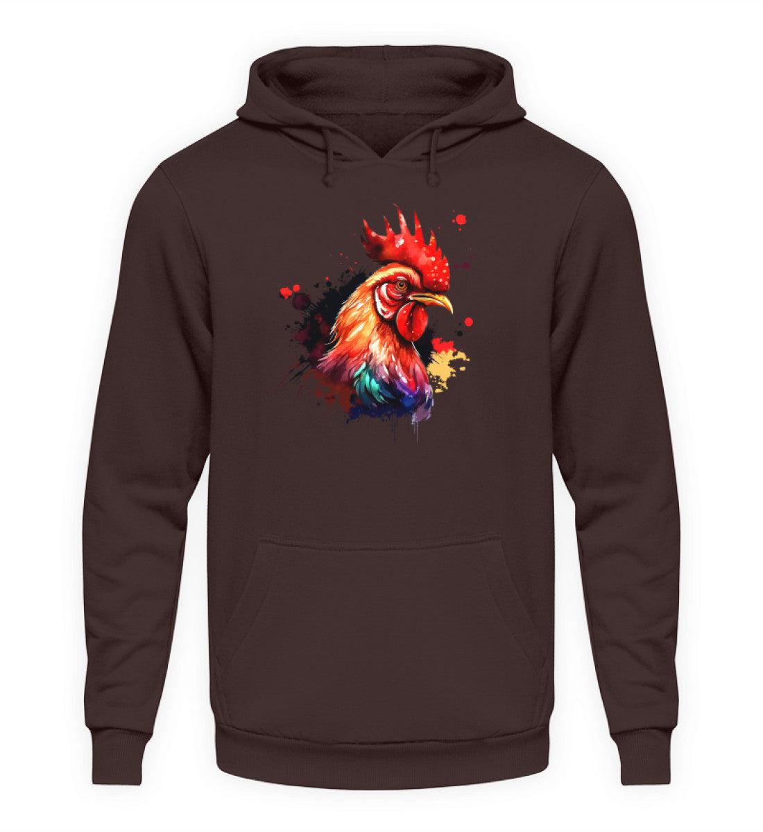 Hahn Wasserfarben 1 · Unisex Kapuzenpullover Hoodie-Unisex Hoodie-Hot Chocolate-S-Agrarstarz