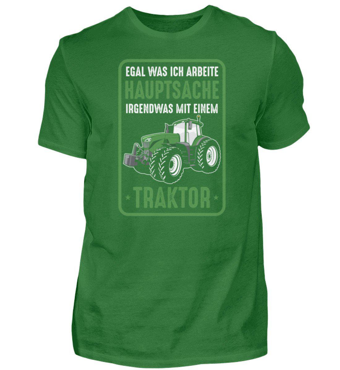 Hauptsache irgendwas mit Traktor · Herren T-Shirt-Herren Basic T-Shirt-Kelly Green-S-Agrarstarz