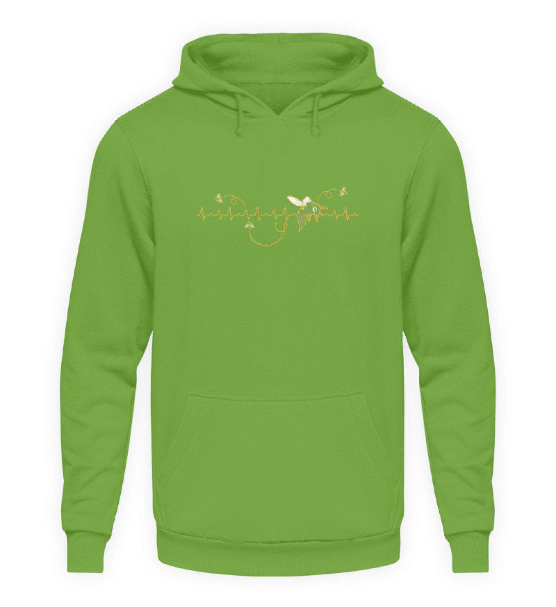 Heartbeat Biene · Unisex Kapuzenpullover Hoodie-Unisex Hoodie-LimeGreen-S-Agrarstarz