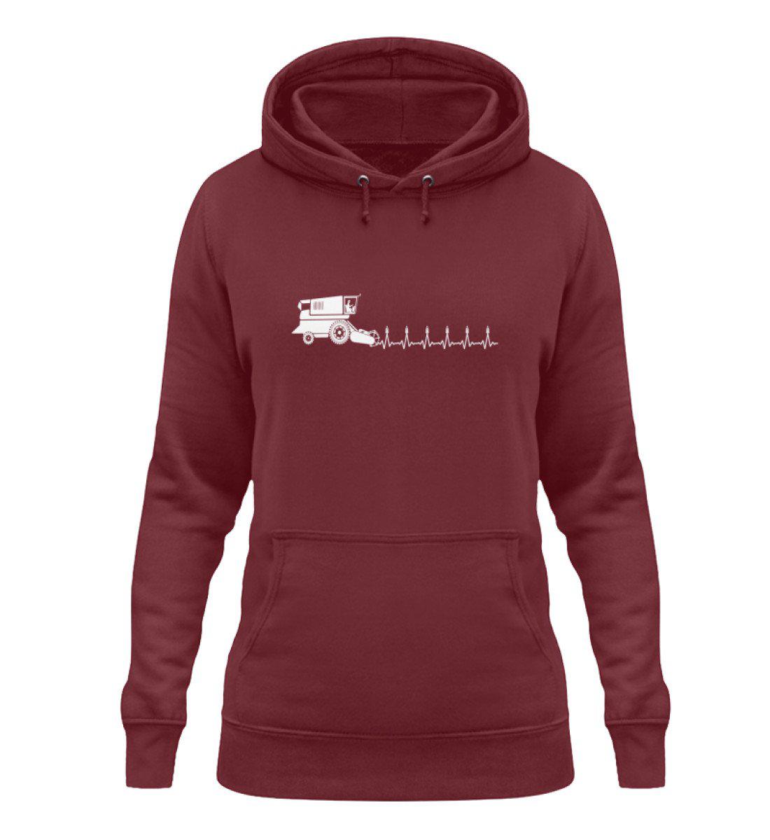 Heartbeat Drescher · Damen Hoodie-Damen Hoodie-Burgundy-XS-Agrarstarz